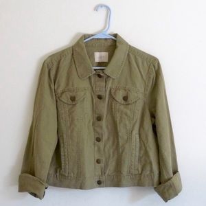 Ann Taylor LOFT Army Olive Green Jacket